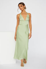Mine All Night Maxi Dress Green