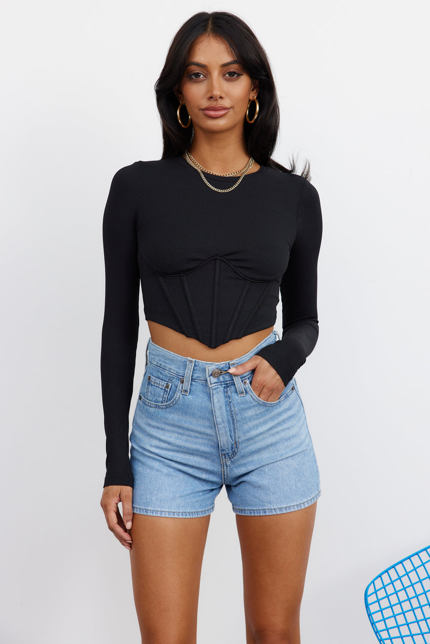 Hottie Moment Crop Black