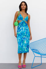 Passionate Hymns Midi Dress Blue