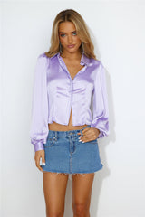 Go Smooth Satin Crop Lilac
