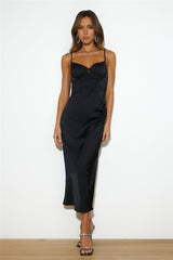 Ruled Over You Midi Dress Black