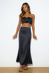 Making Heads Turn Maxi Skirt Black