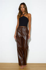 FINDERS KEEPERS Mia Pu Pants Chocolate