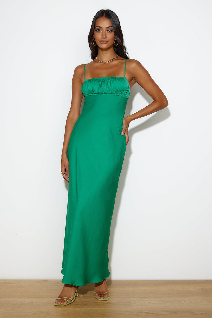 Pretty Lengths Maxi Dress Green