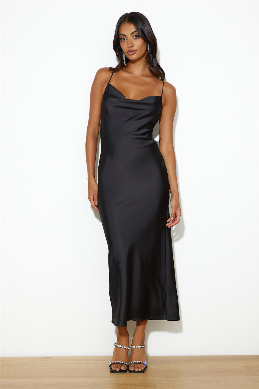 Runway Luxe Maxi Dress Black