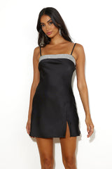 She's The Star Mini Dress Black