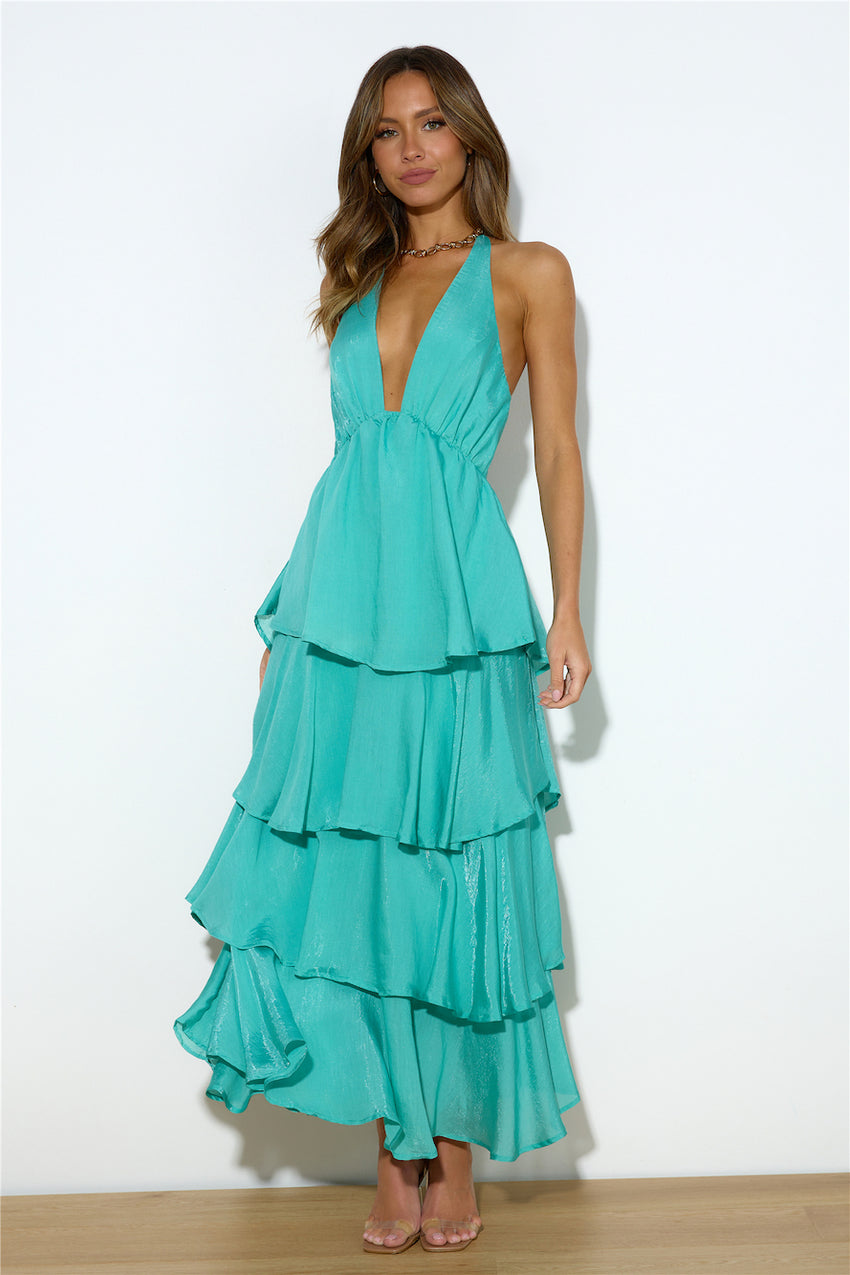 Luxe Vacation Maxi Dress Teal