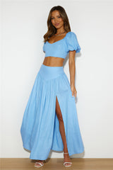 Her Vibe Maxi Skirt Blue