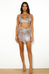 Forever Glow Cowl Crop Top Pink