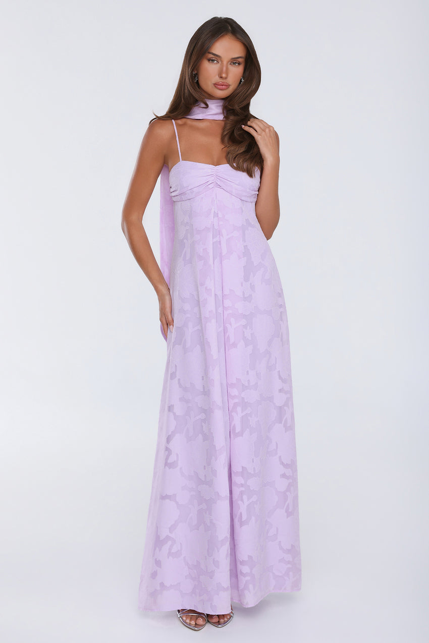 Flirt With Fire Maxi Dress Lilac
