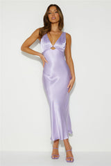 Infinite Possibilities Satin Maxi Dress Lilac