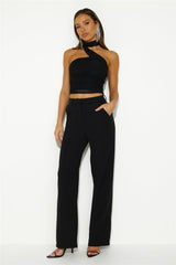 Seen Together Mesh Crop Top Black