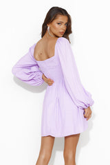 Dress To Express Long Sleeve Mini Dress Lilac