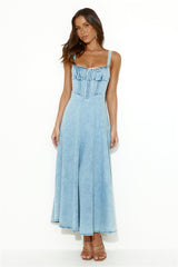Soft Era Denim Midi Dress Light Denim