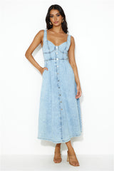 Ideal Fit Midi Dress Denim
