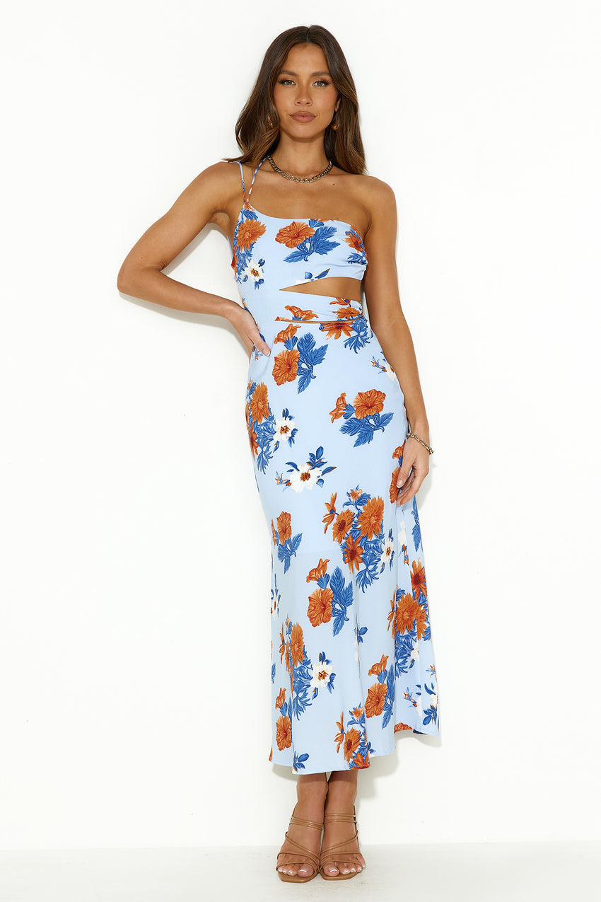 Find Your Style Midi Dress Blue