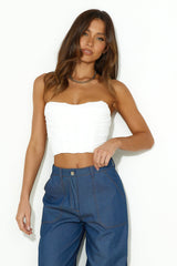 Lover In Her Eyes Crop Top White