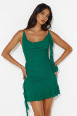 It's Your Turn Dance Mesh Mini Dress Green