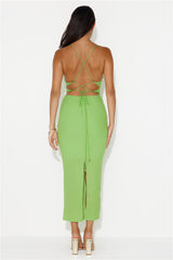 Gorgeous Touch Midi Dress Green