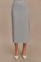 Ambrose Midi Skirt - Charcoal Marle