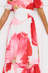Luxe Narrative Off Shoulder Maxi Dress Pink