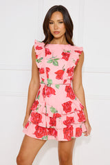 Rose Reflections Romper Pink