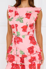 Rose Reflections Romper Pink