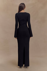 Kyle Knit Maxi Skirt - Black