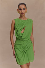 Oria Chiffon Mini Dress - Green