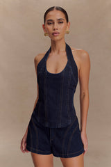 Meadow Denim Shorts - Indigo Blue