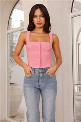Candy Apple Crop Top Pink