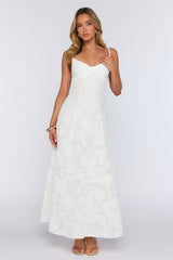 Pine Blossom Maxi Dress White