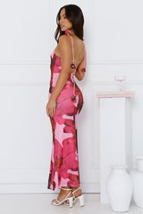 Girl Vibes Mesh Maxi Dress Pink