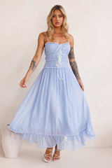 Season Beam Maxi Dress Blue