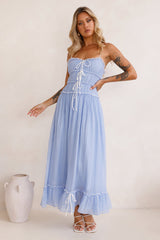 Season Beam Maxi Dress Blue