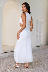 Full World Midi Dress White