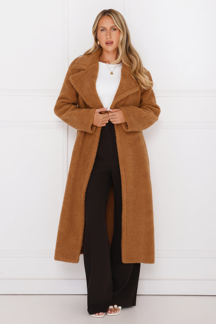 Luxe Teddy Coat Camel