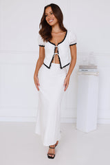 Wanderlust Escapes Maxi Skirt White