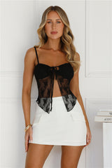 Festival Nights Lace Cami Top Black