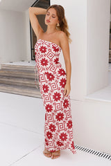What's On Your Mind Maxi Skirt Red