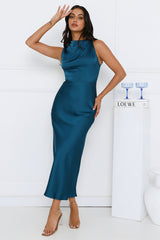 Mirabella Satin Maxi Dress Teal
