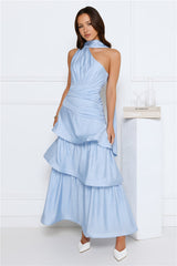 Cara One Shoulder Maxi Dress Blue