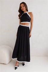 Linked Together Crop Top Black