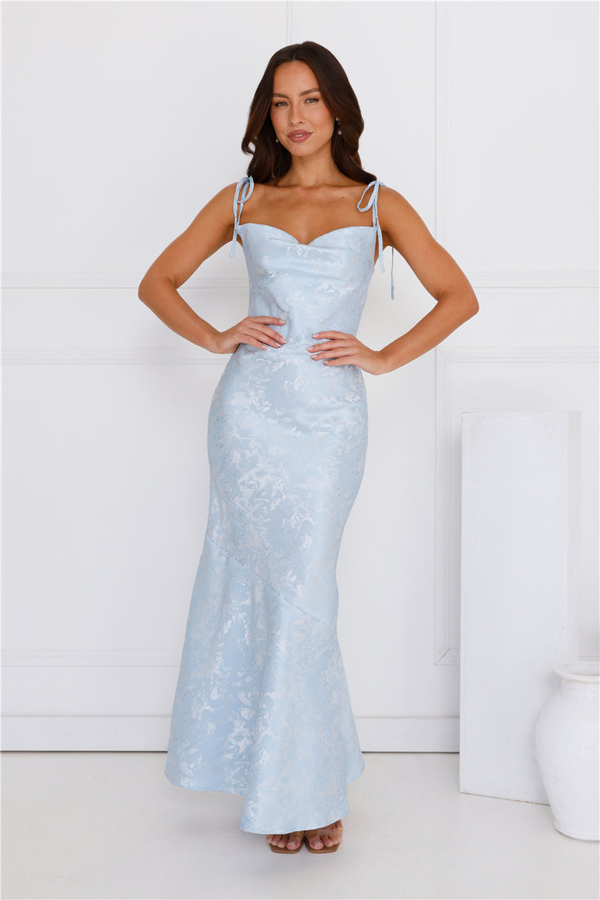 Whimsical Dreams Maxi Dress Blue