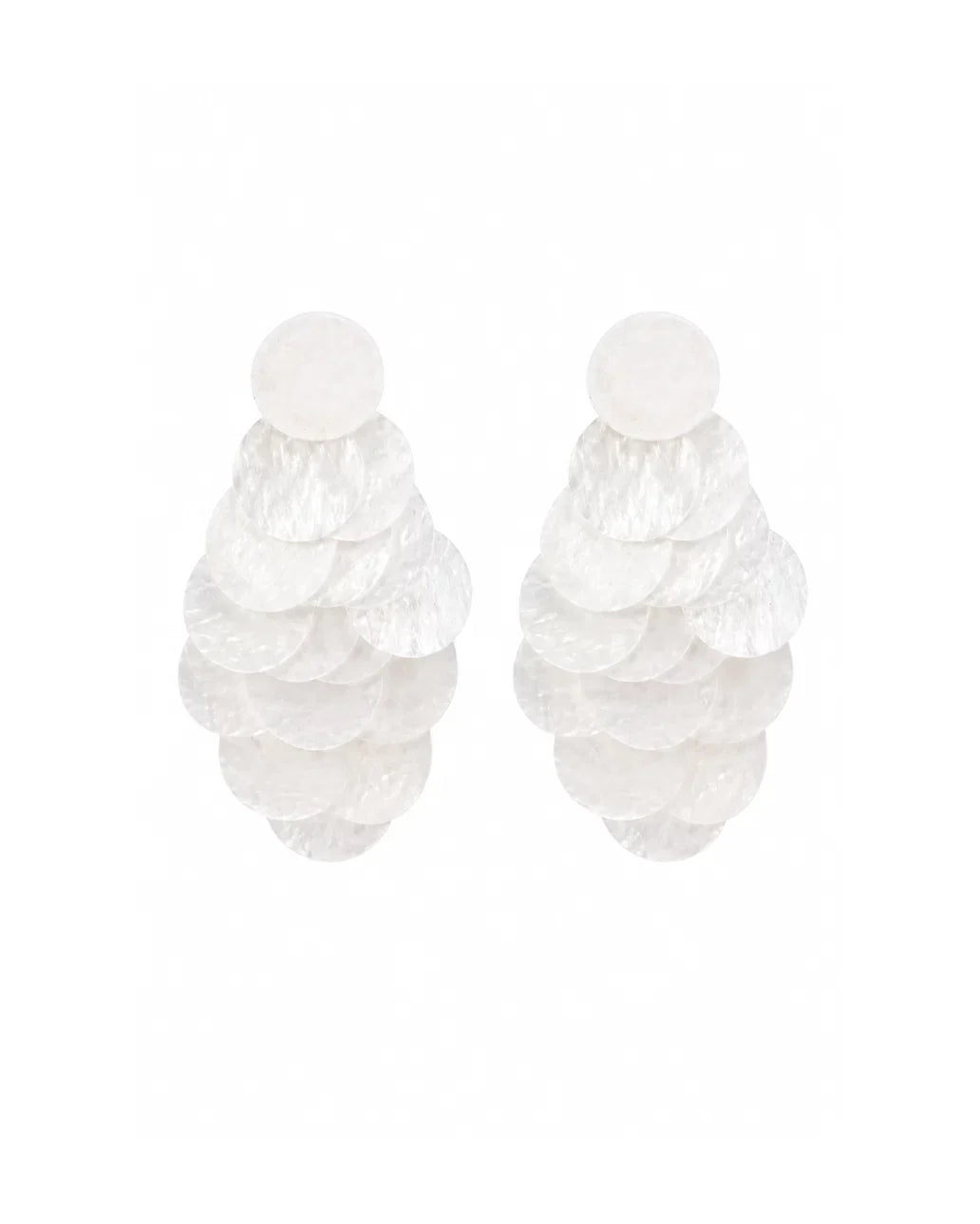 Iridescent Disc Statement Drop Earring