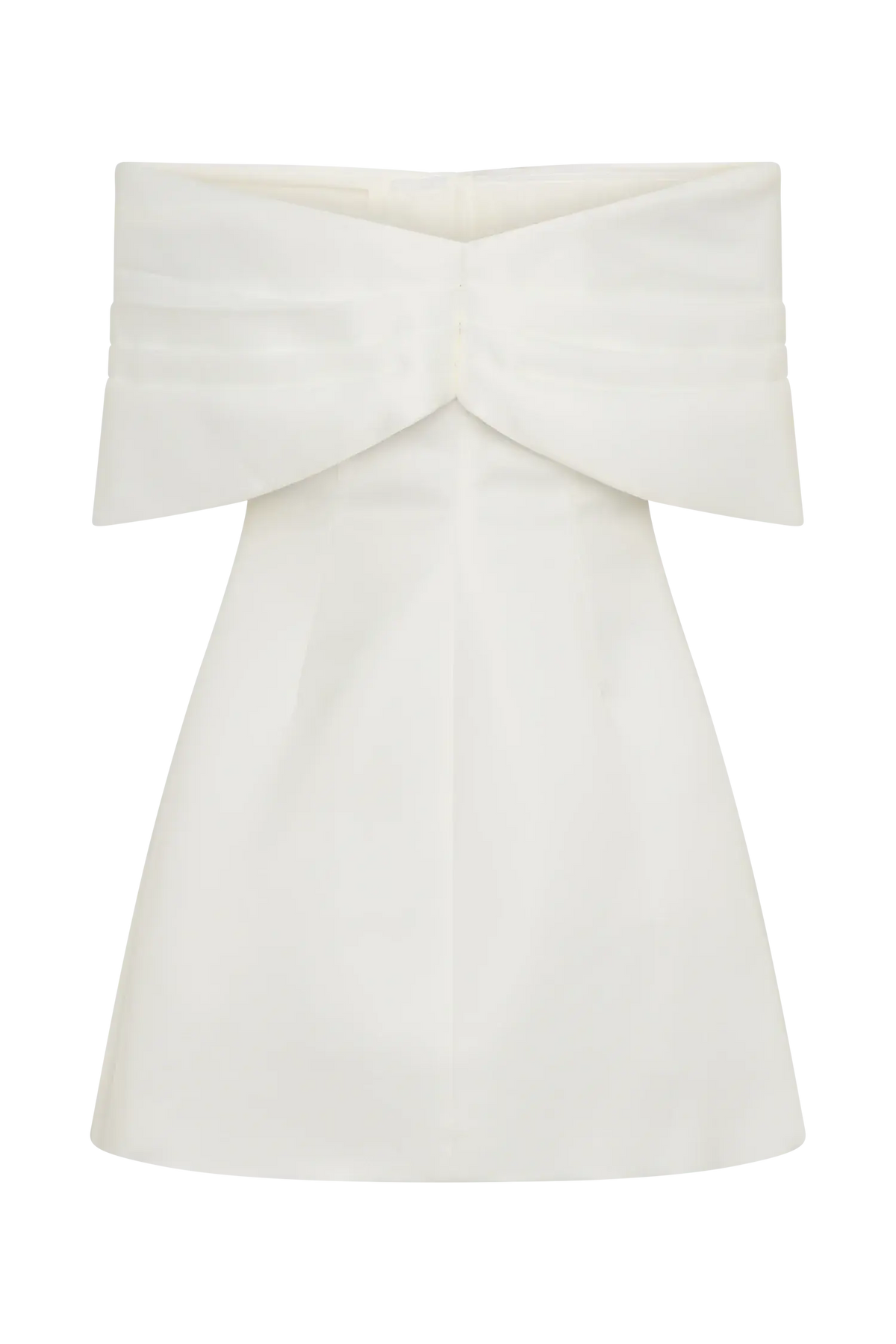 Gloria Mini Off Shoulder Drape Dress - White