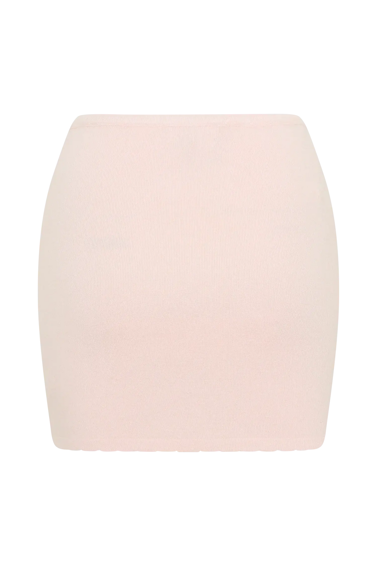 Monroe Embroidered Knit Mini Skirt - Baby Pink And Ivory