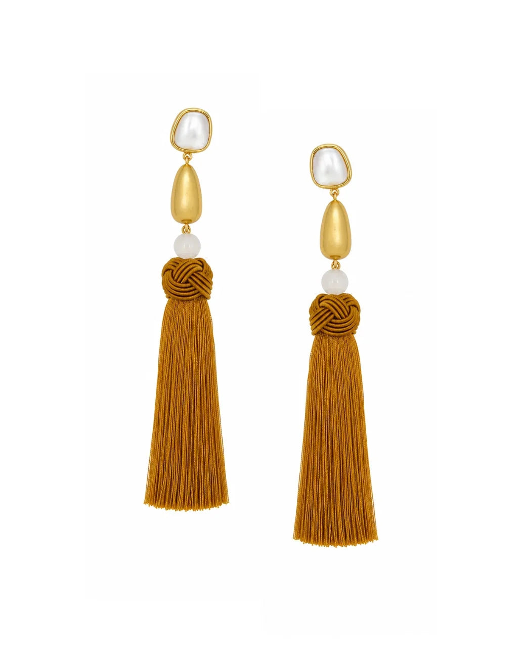 Gold Tassel Earring