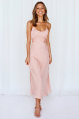 Jane Midi Dress Peach