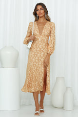 Day Affairs Midi Dress Gold